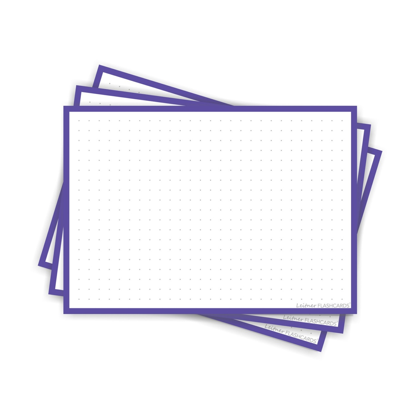 Leitner Flashcards A6 Dotted Paars