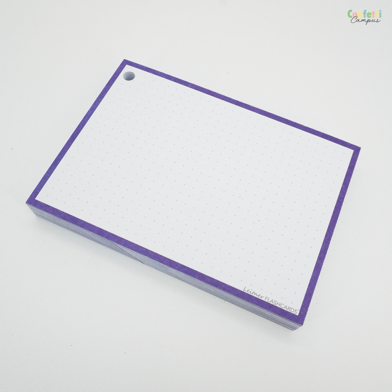 Leitner Flashcards A6 Dotted Paars