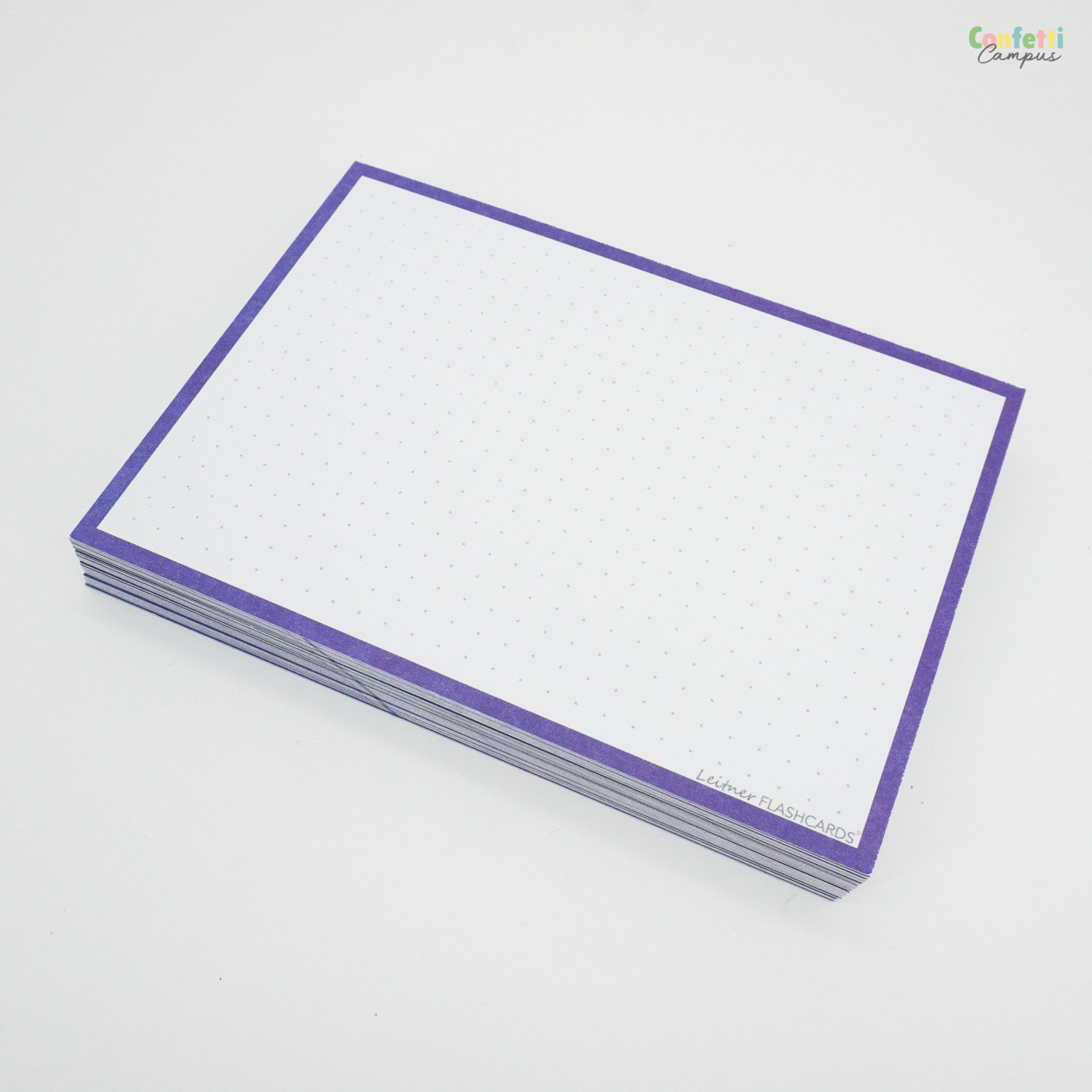 Leitner Flashcards A6 Dotted Paars