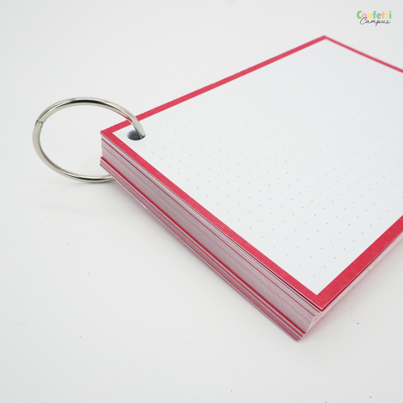 Leitner Flashcards A6 Dotted Rood