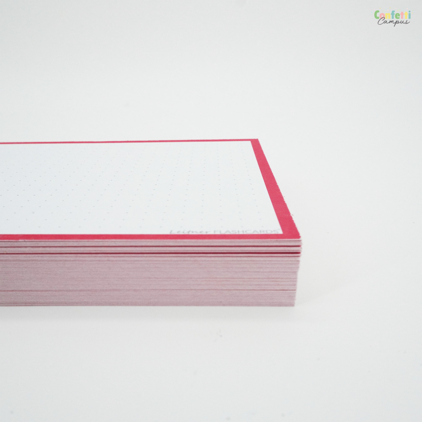 Leitner Flashcards A6 Dotted Rood