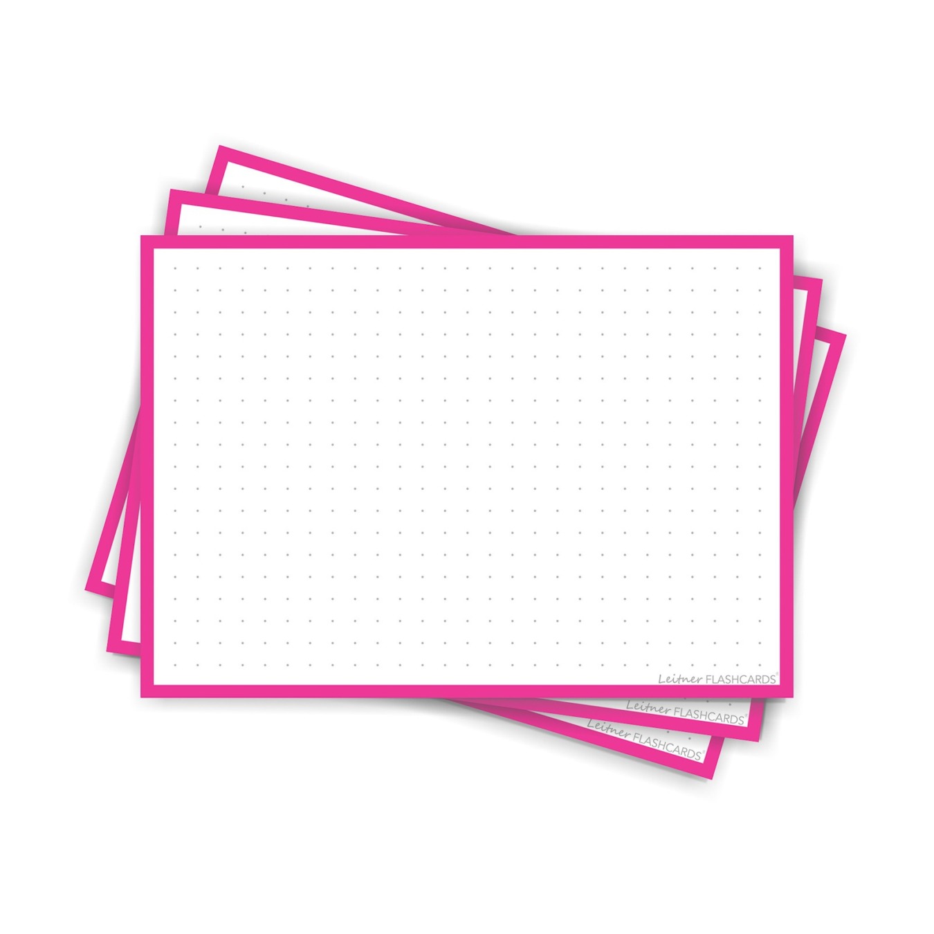 Leitner Flashcards A6 Dotted Roze