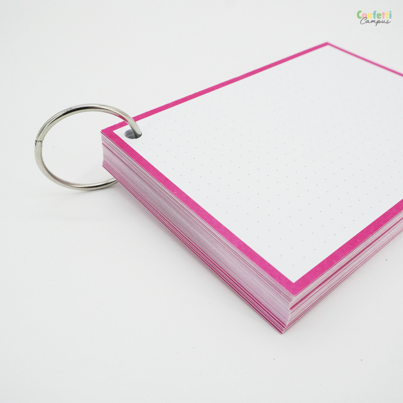 Leitner Flashcards A6 Dotted Roze