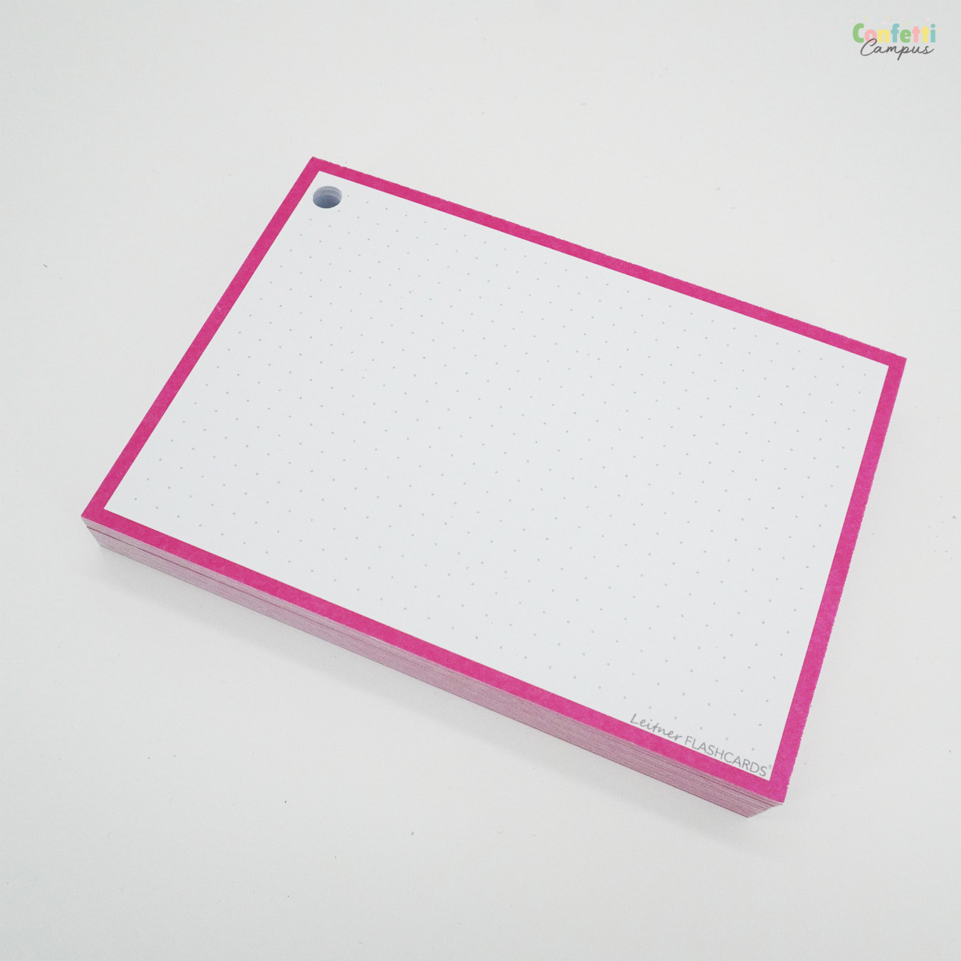 Leitner Flashcards A6 Dotted Roze