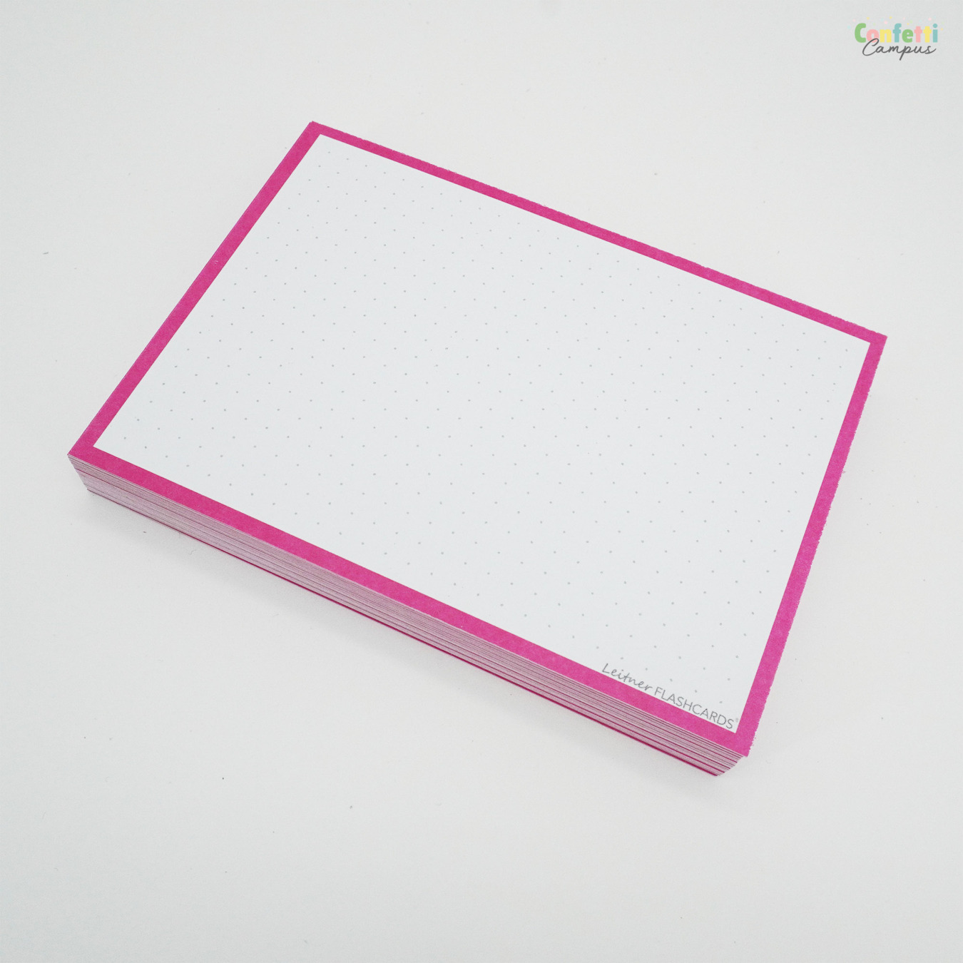 Leitner Flashcards A6 Dotted Roze