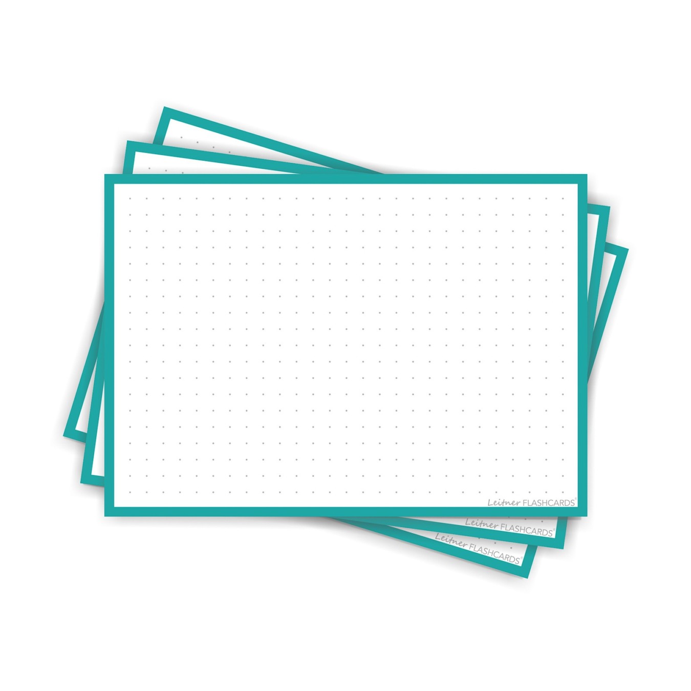 Leitner Flashcards A6 Dotted Turquoise