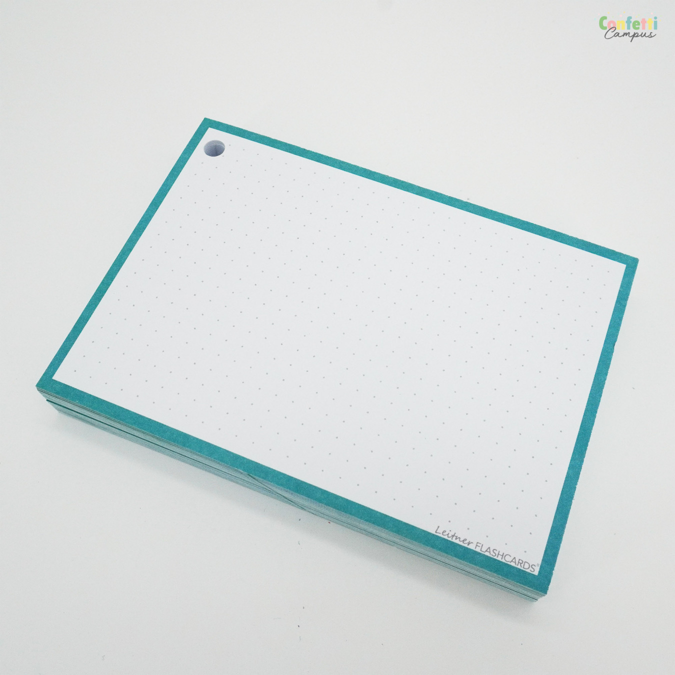 Leitner Flashcards A6 Dotted Turquoise