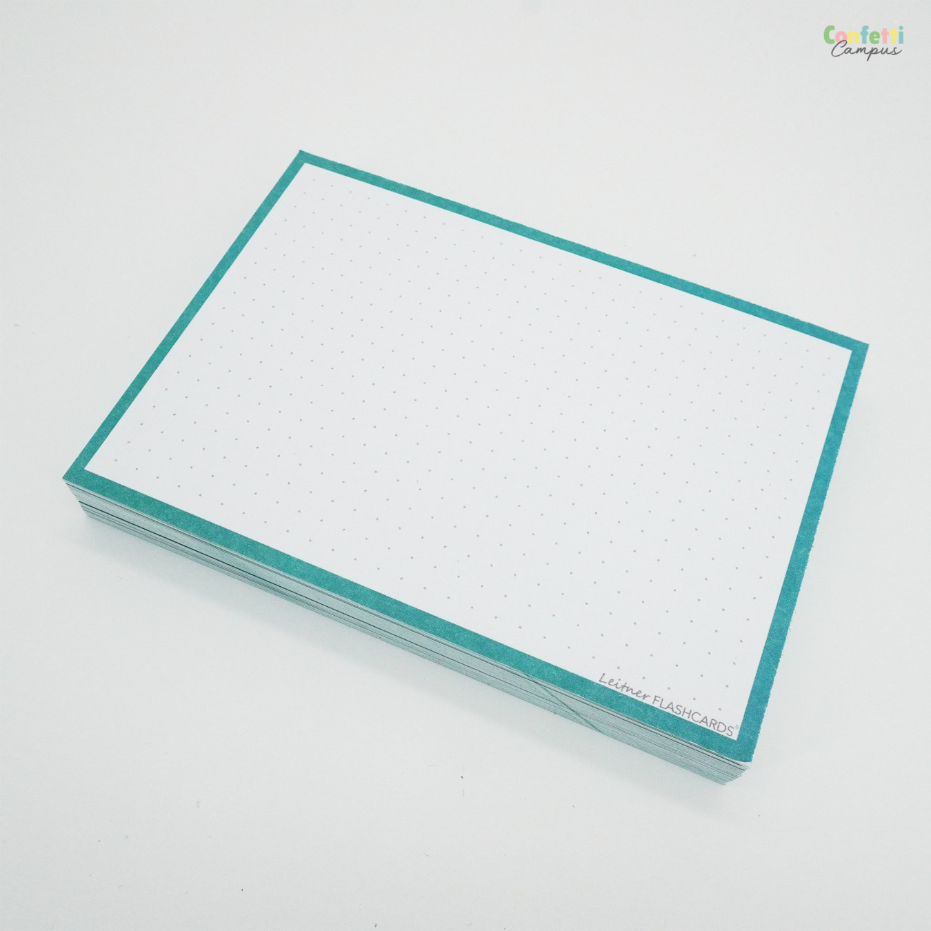 Leitner Flashcards A6 Dotted Turquoise