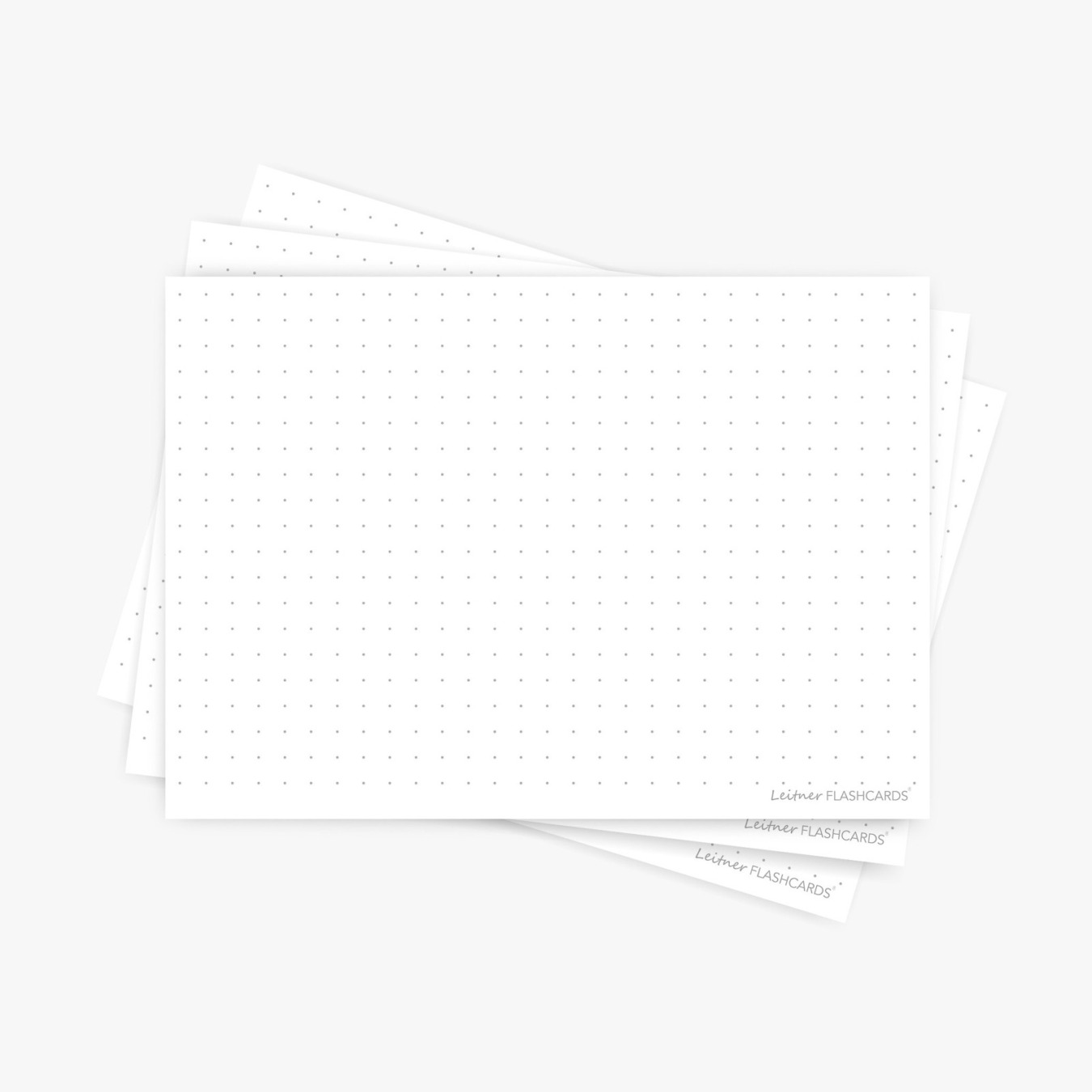 Leitner Flashcards A6 Dotted Wit