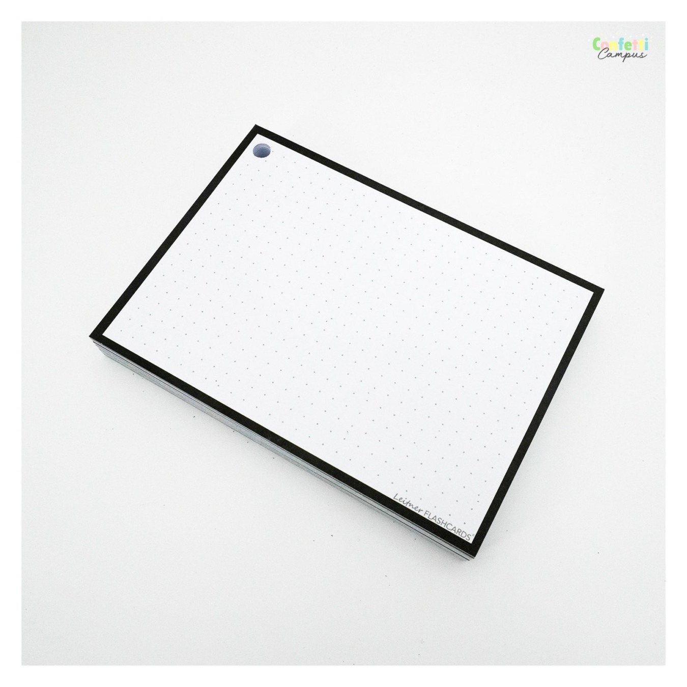 Leitner Flashcards A6 Dotted Zwart-5