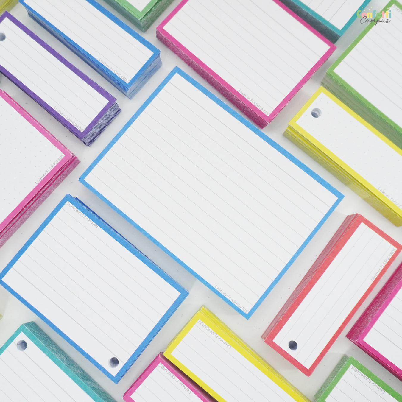 Leitner Flashcards A6 Gelinieerd Blauw-4