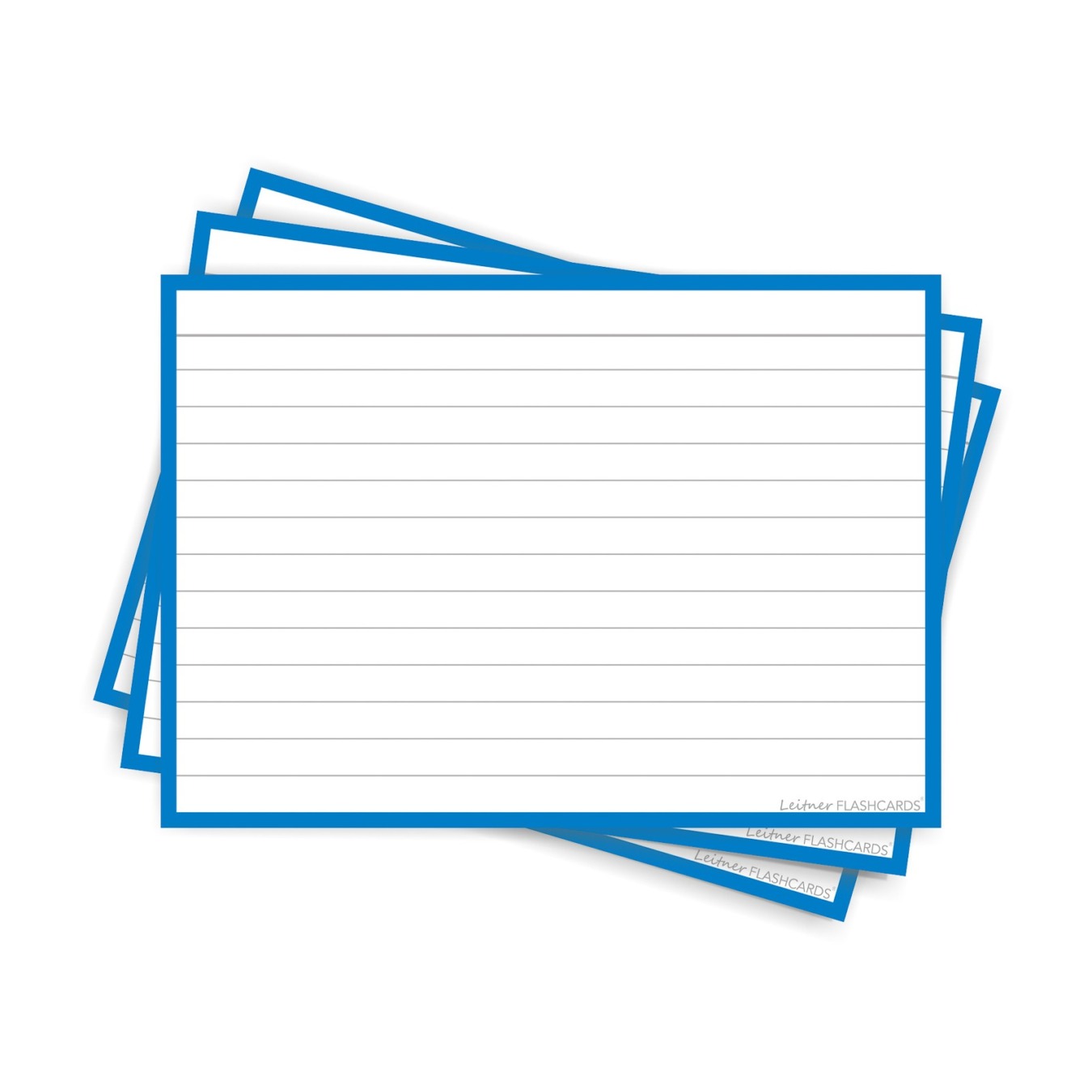 Leitner Flashcards A6 Gelinieerd Blauw