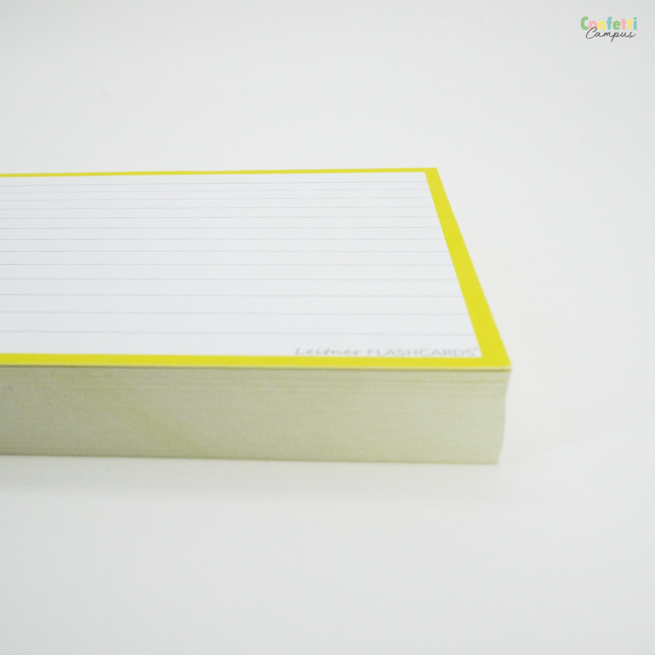 Leitner Flashcards A6 Gelinieerd Geel