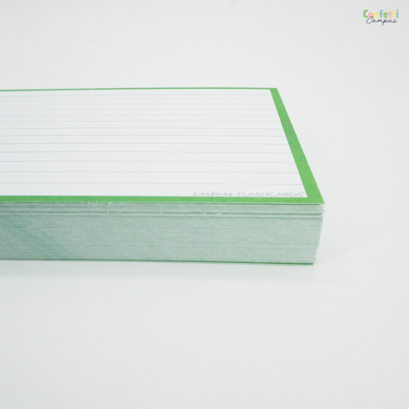 Leitner Flashcards A6 Gelinieerd Groen