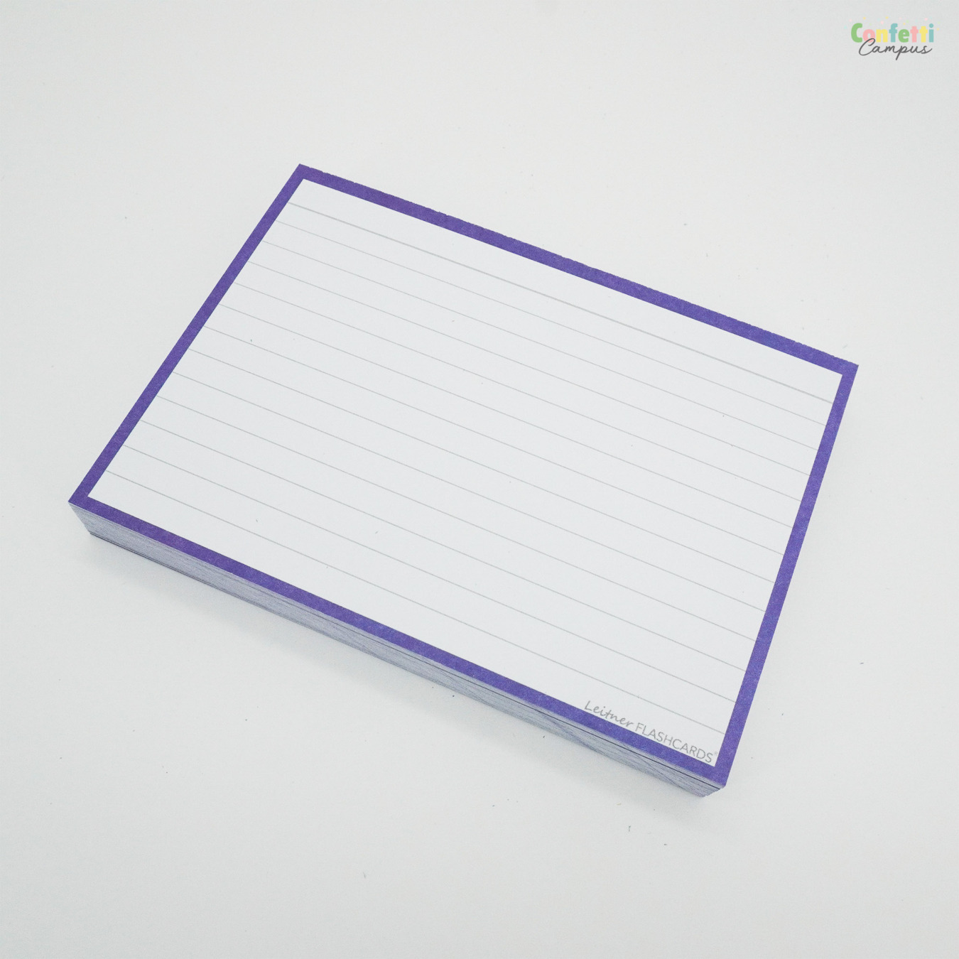 Leitner Flashcards A6 Gelinieerd Paars
