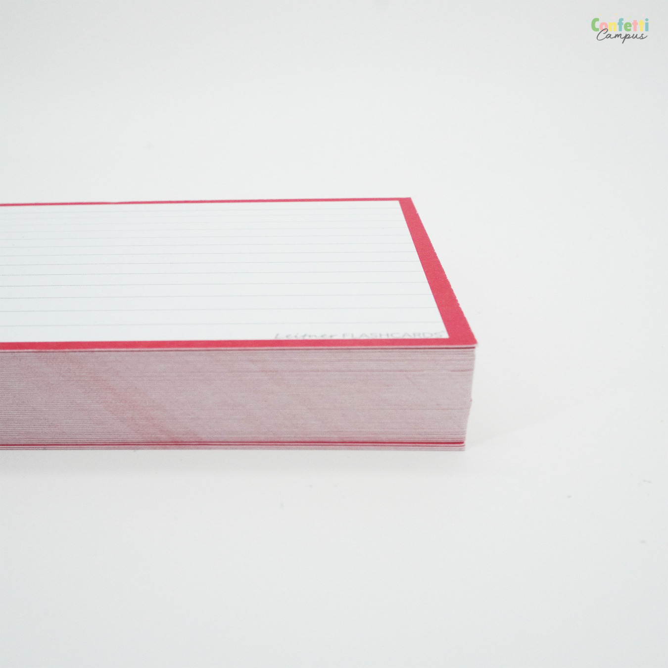 Leitner Flashcards A6 Gelinieerd Rood