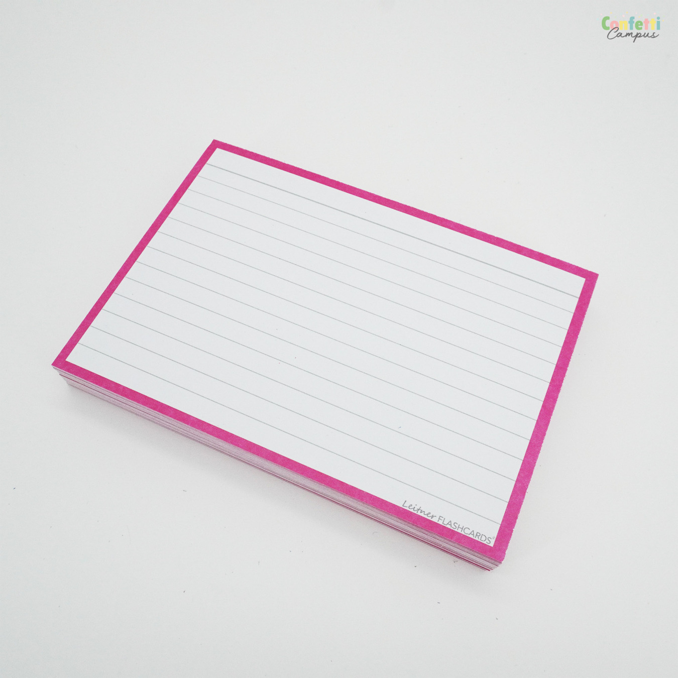 Leitner Flashcards A6 Gelinieerd Roze