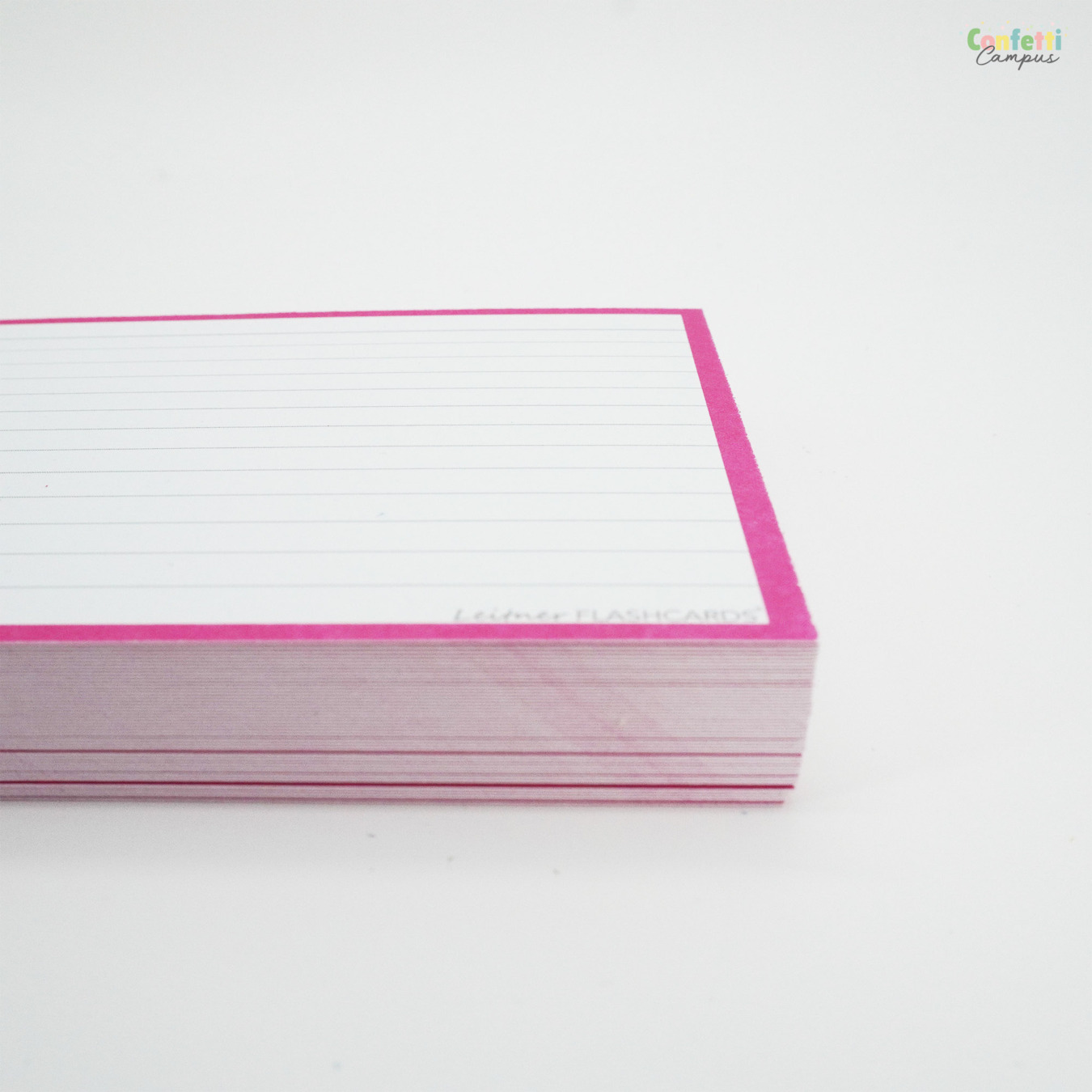 Leitner Flashcards A6 Gelinieerd Roze