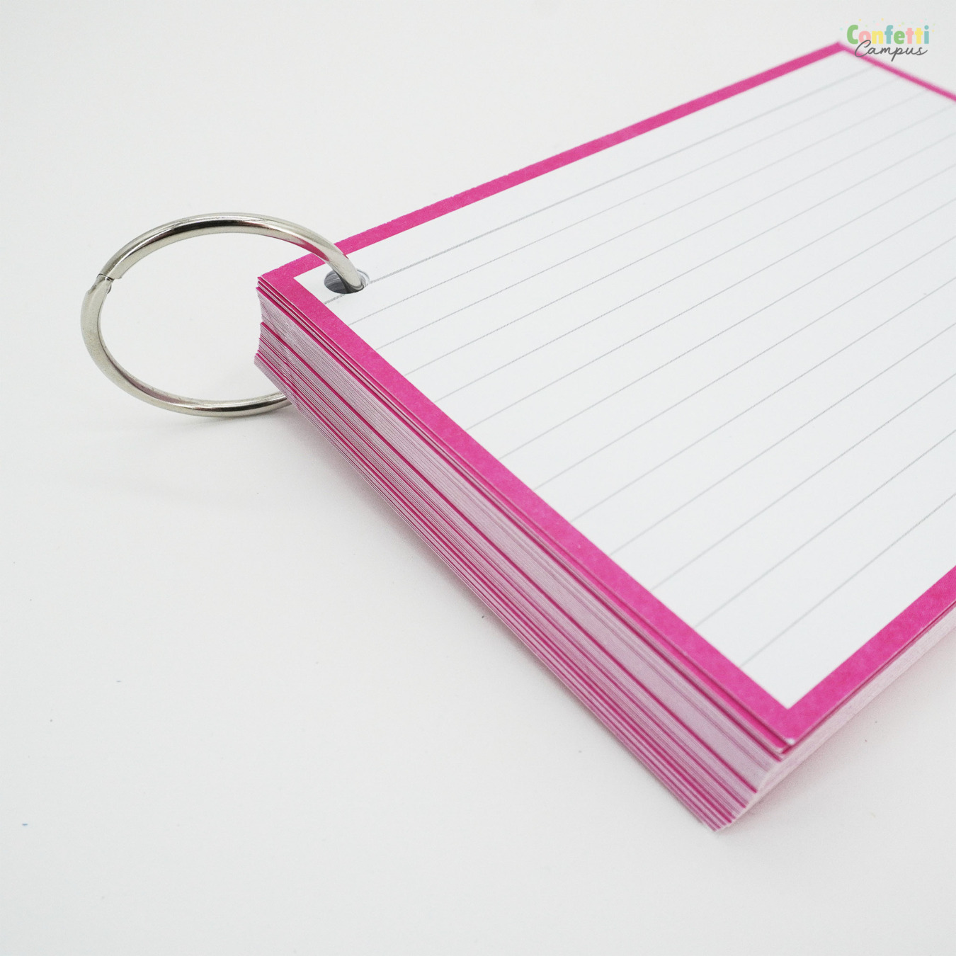 Leitner Flashcards A6 Gelinieerd Roze