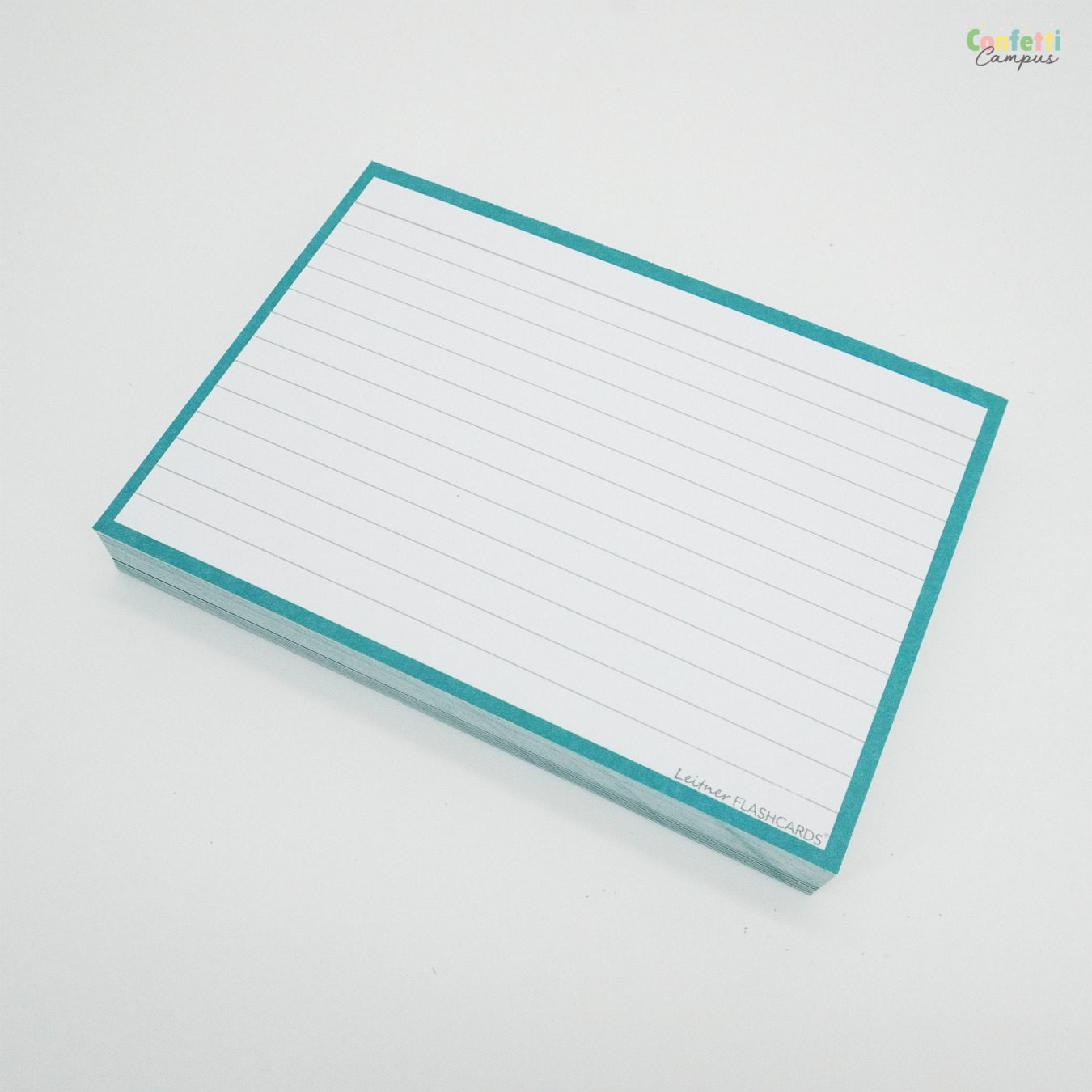 Leitner Flashcards A6 Gelinieerd Turquoise