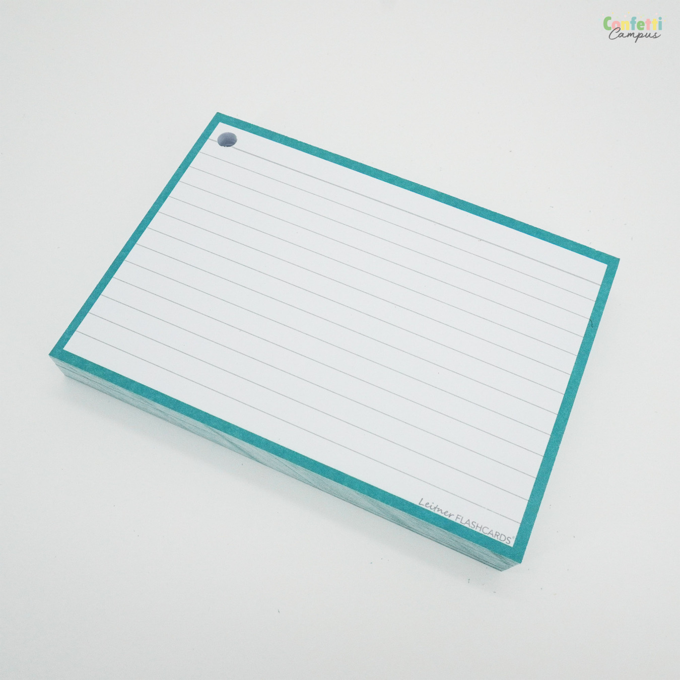 Leitner Flashcards A6 Gelinieerd Turquoise