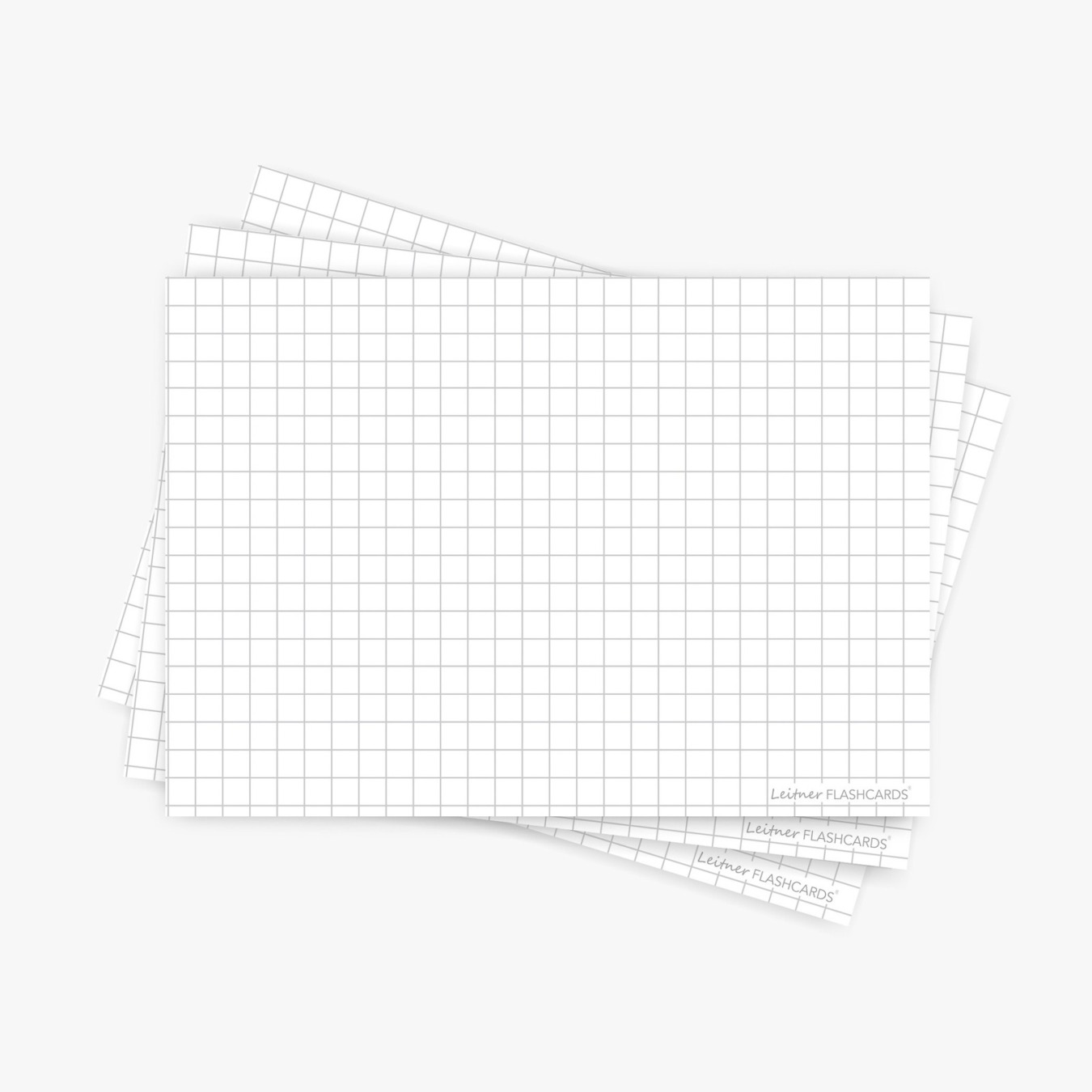 Leitner Flashcards A6 Geruit 5 x 5 mm Wit