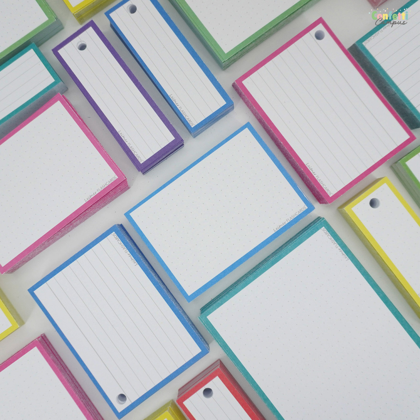 Leitner Flashcards A7 Dotted Blauw-1