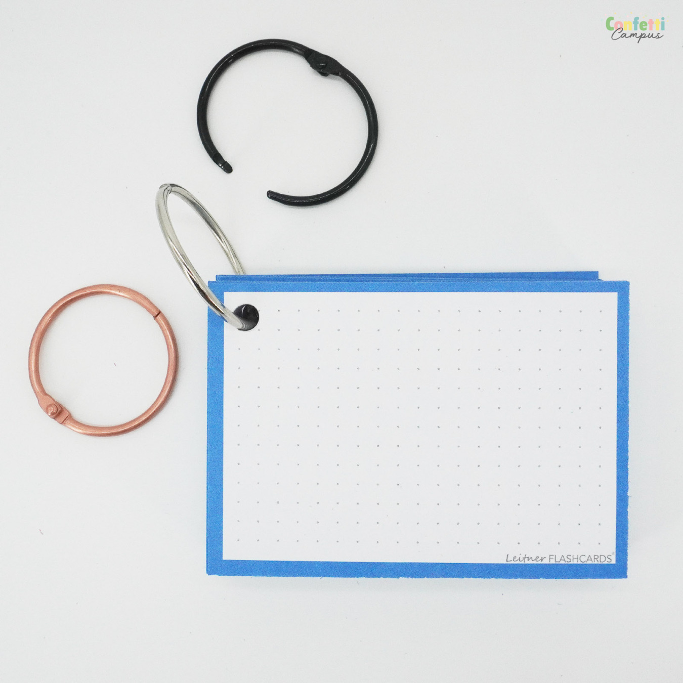 Leitner Flashcards A7 Dotted Blauw-1