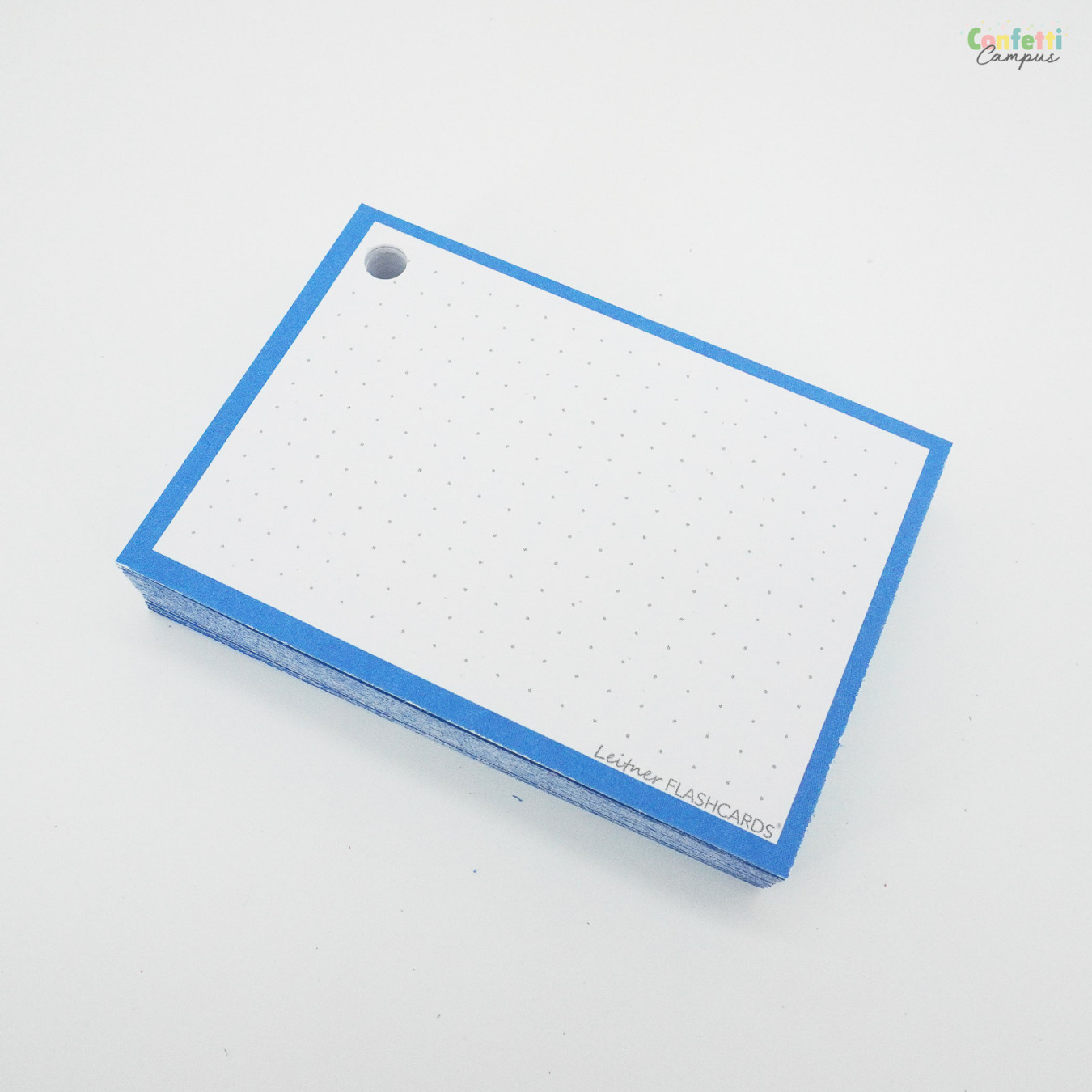 Leitner Flashcards A7 Dotted Blauw-1