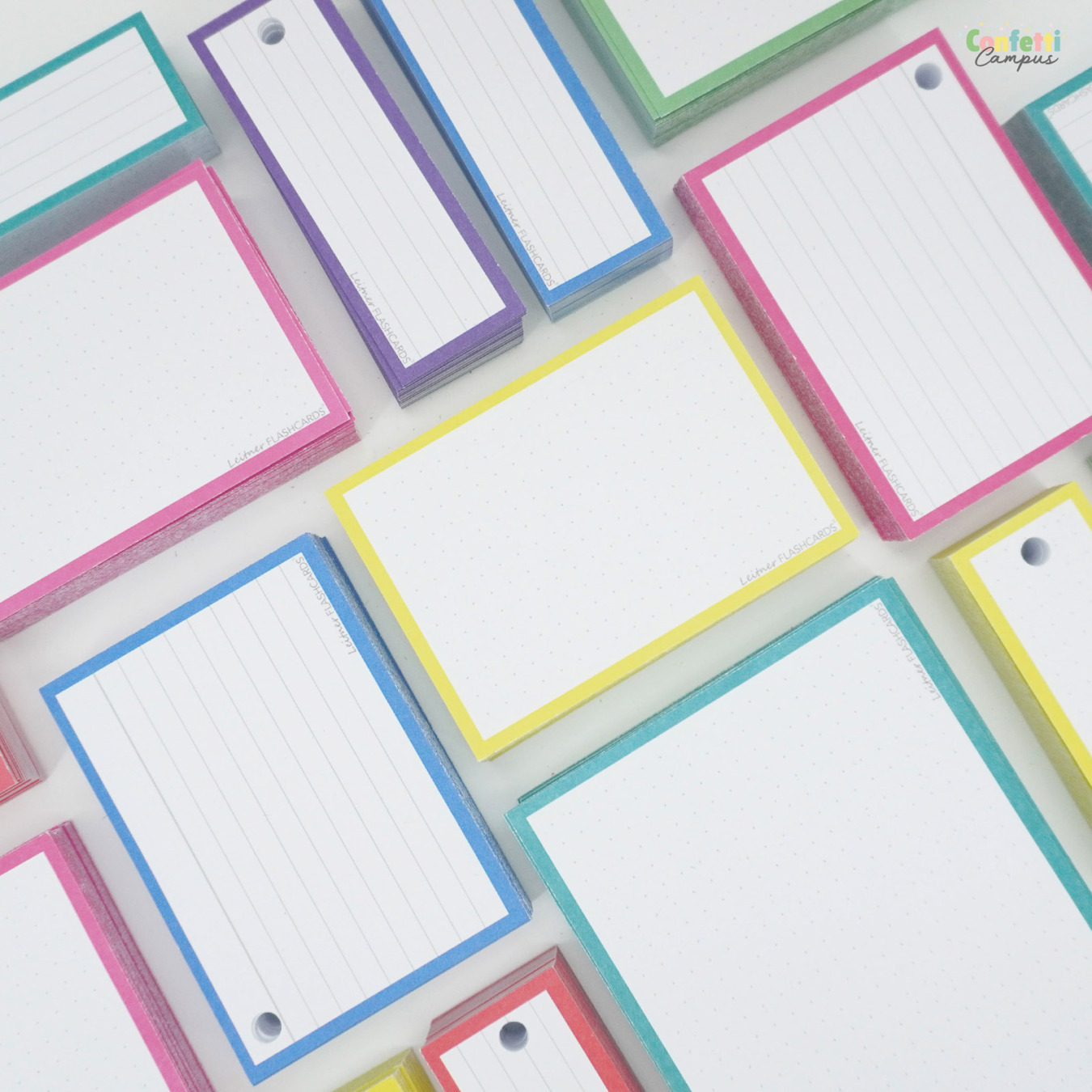 Leitner Flashcards A7 Dotted Geel-6