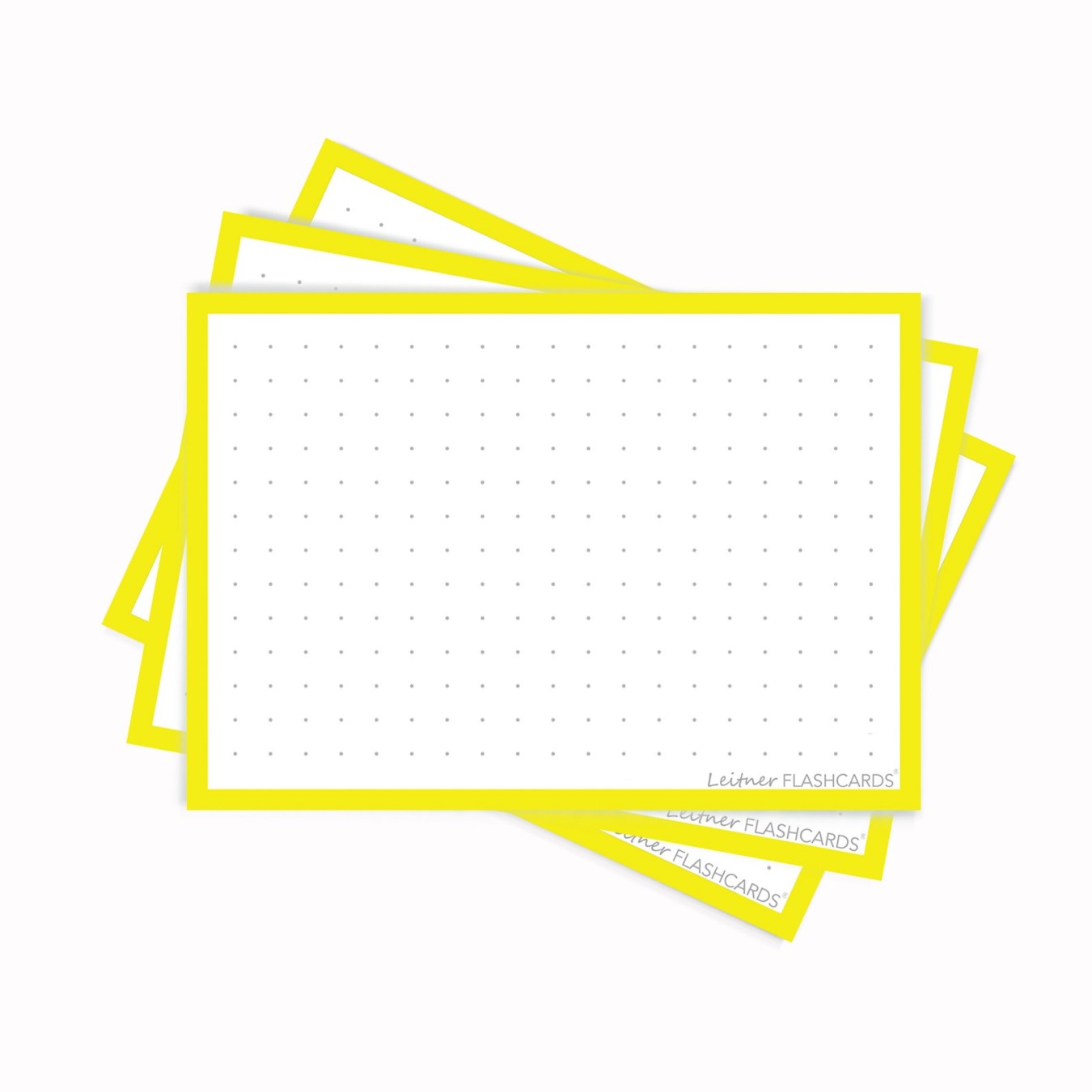 Leitner Flashcards A7 Dotted Geel