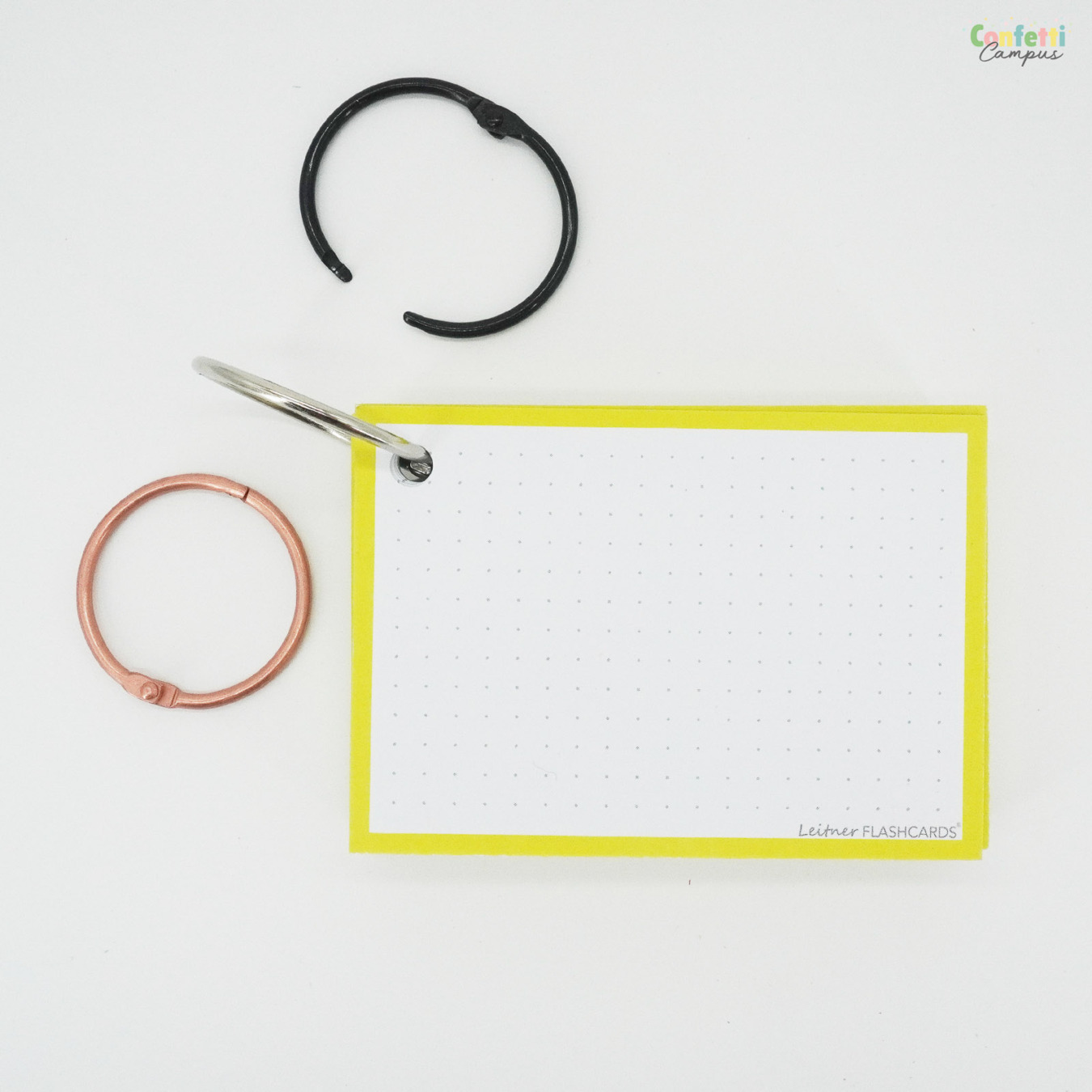 Leitner Flashcards A7 Dotted Geel-6