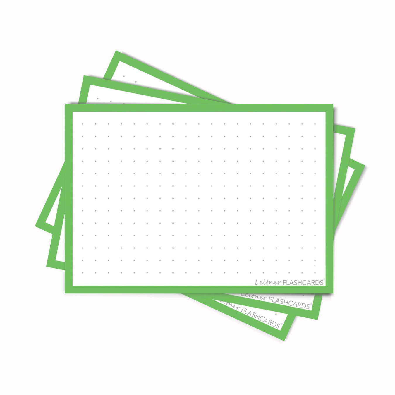 Leitner Flashcards A7 Dotted Groen