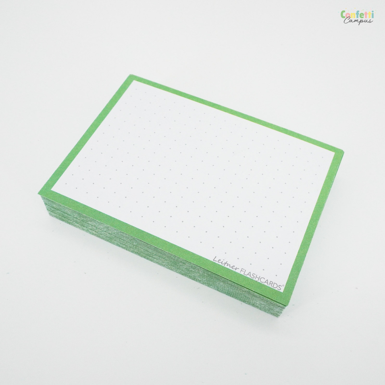 Leitner Flashcards A7 Dotted Groen