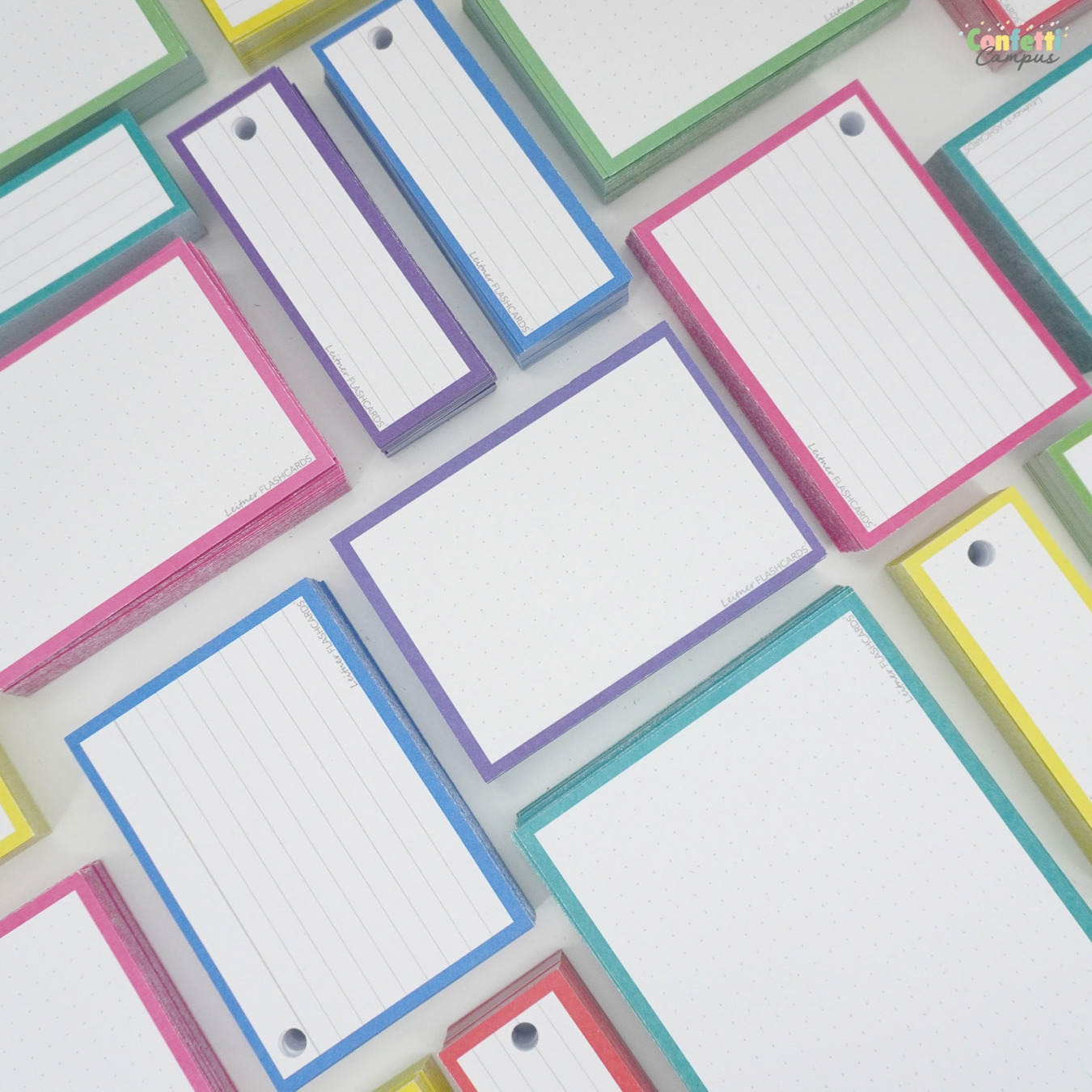 Leitner Flashcards A7 Dotted Paars