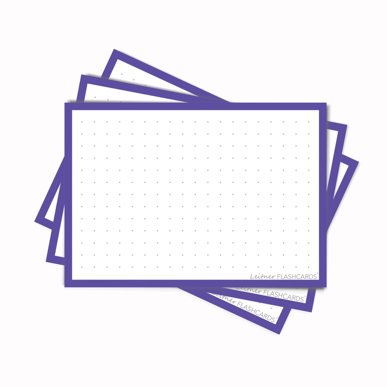 Leitner Flashcards A7 Dotted Paars