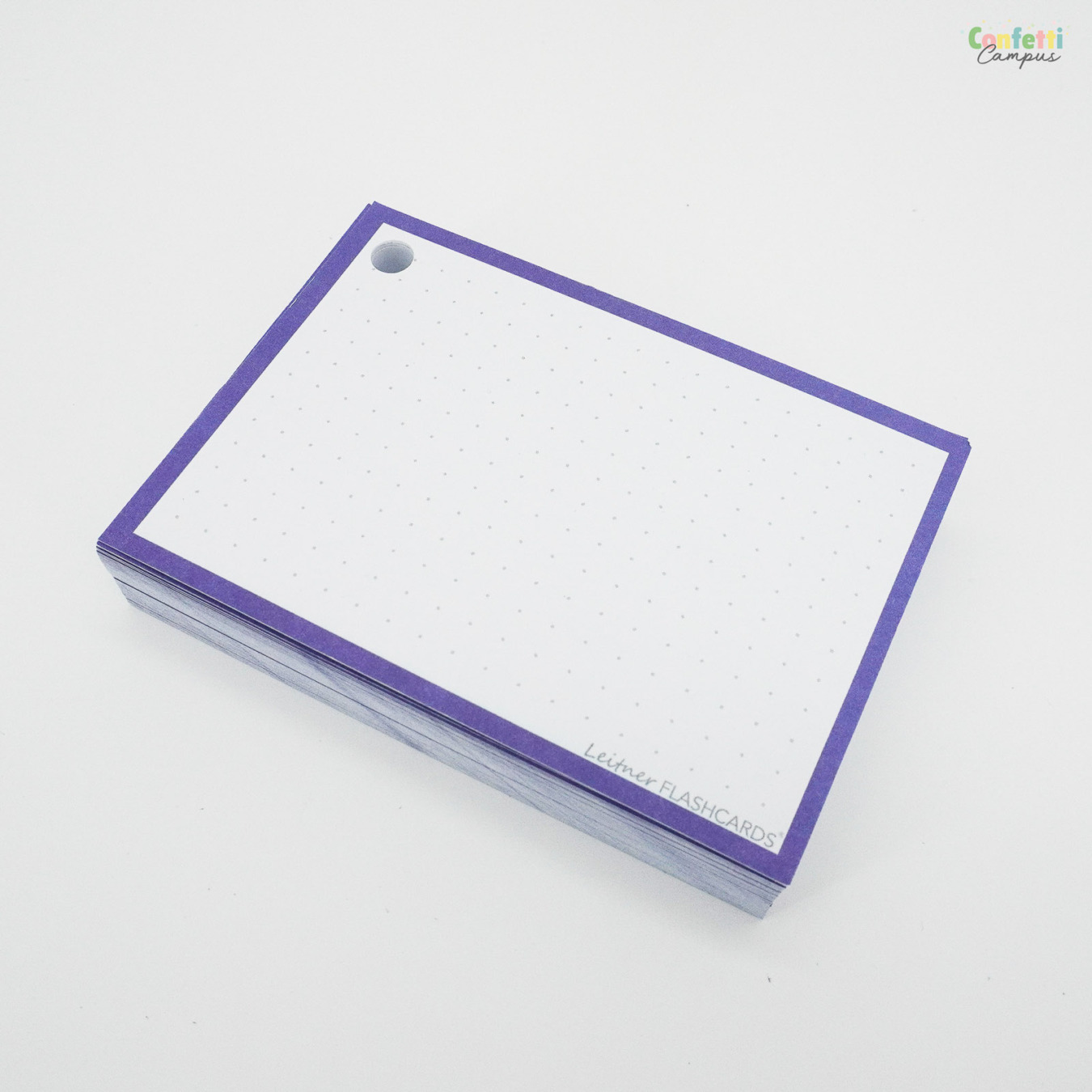 Leitner Flashcards A7 Dotted Paars