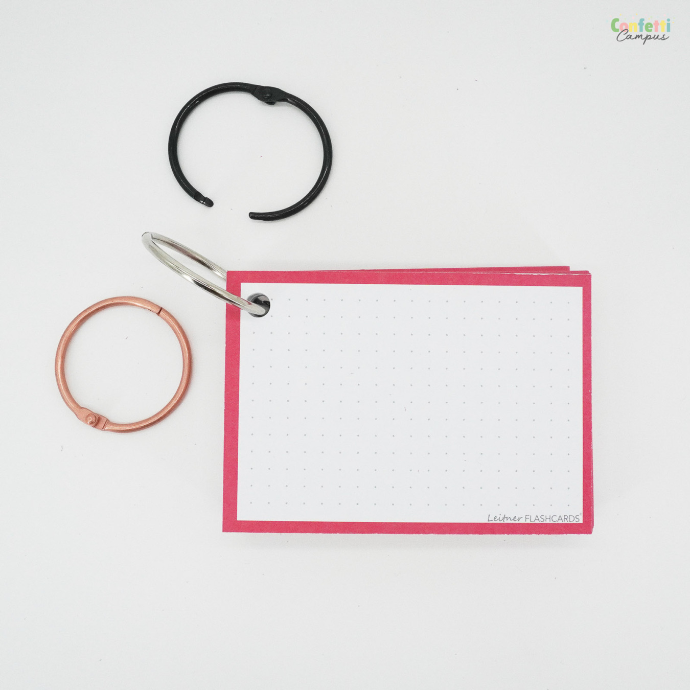 Leitner Flashcards A7 Dotted Rood