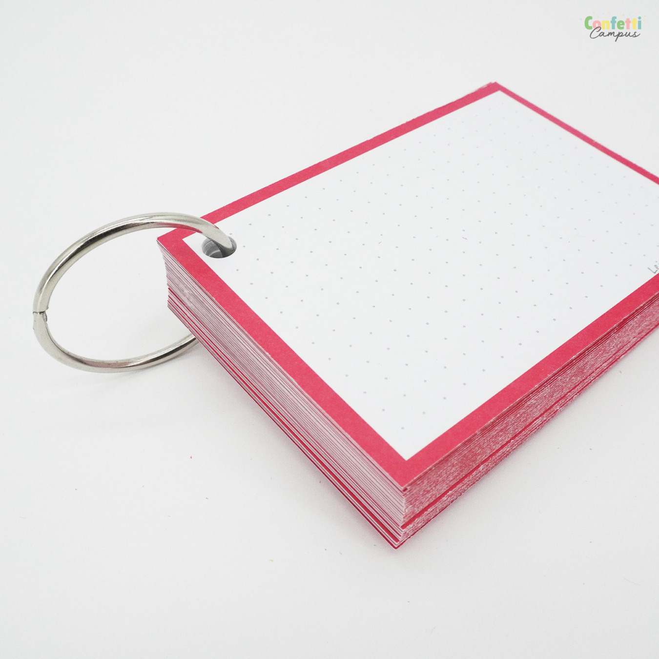 Leitner Flashcards A7 Dotted Rood