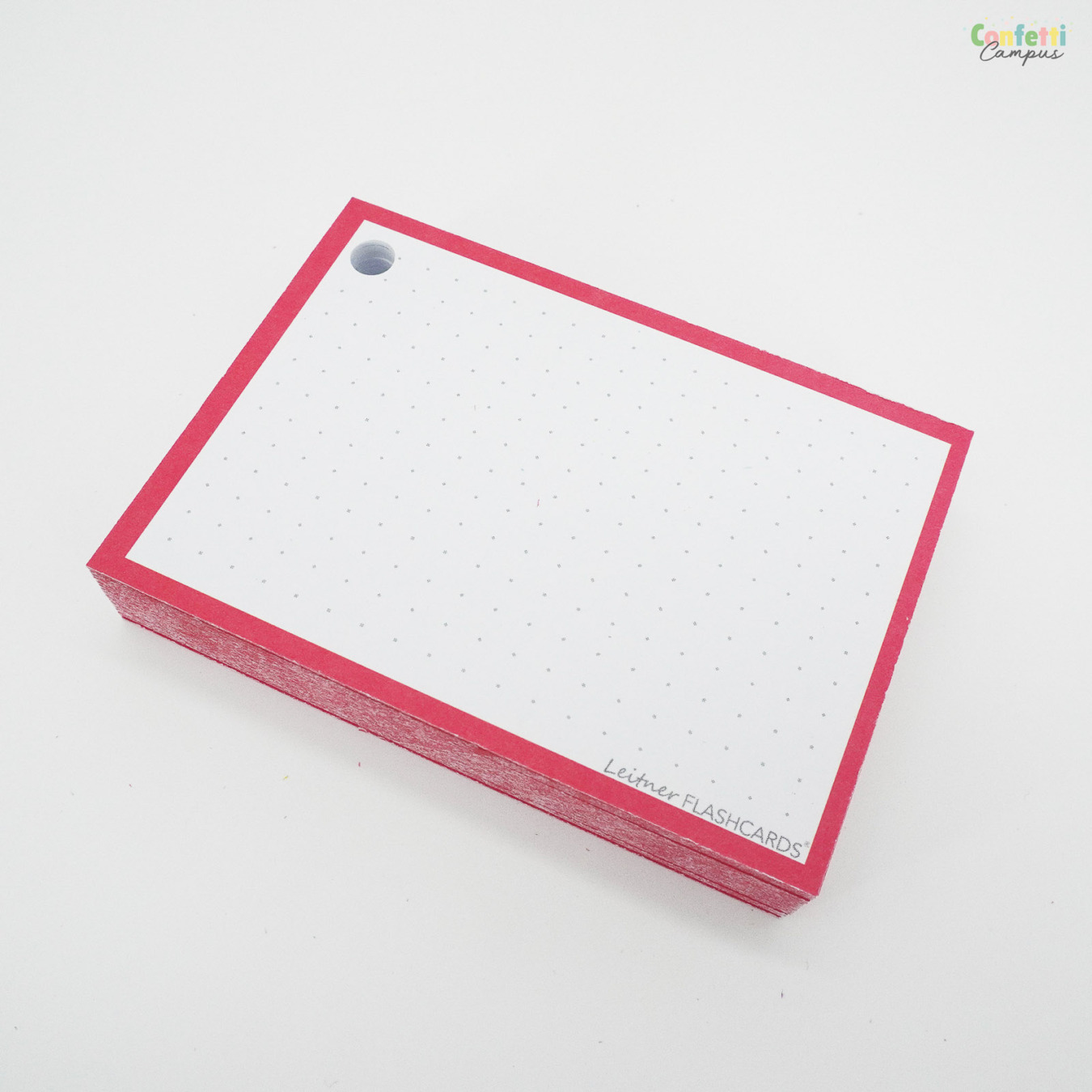 Leitner Flashcards A7 Dotted Rood