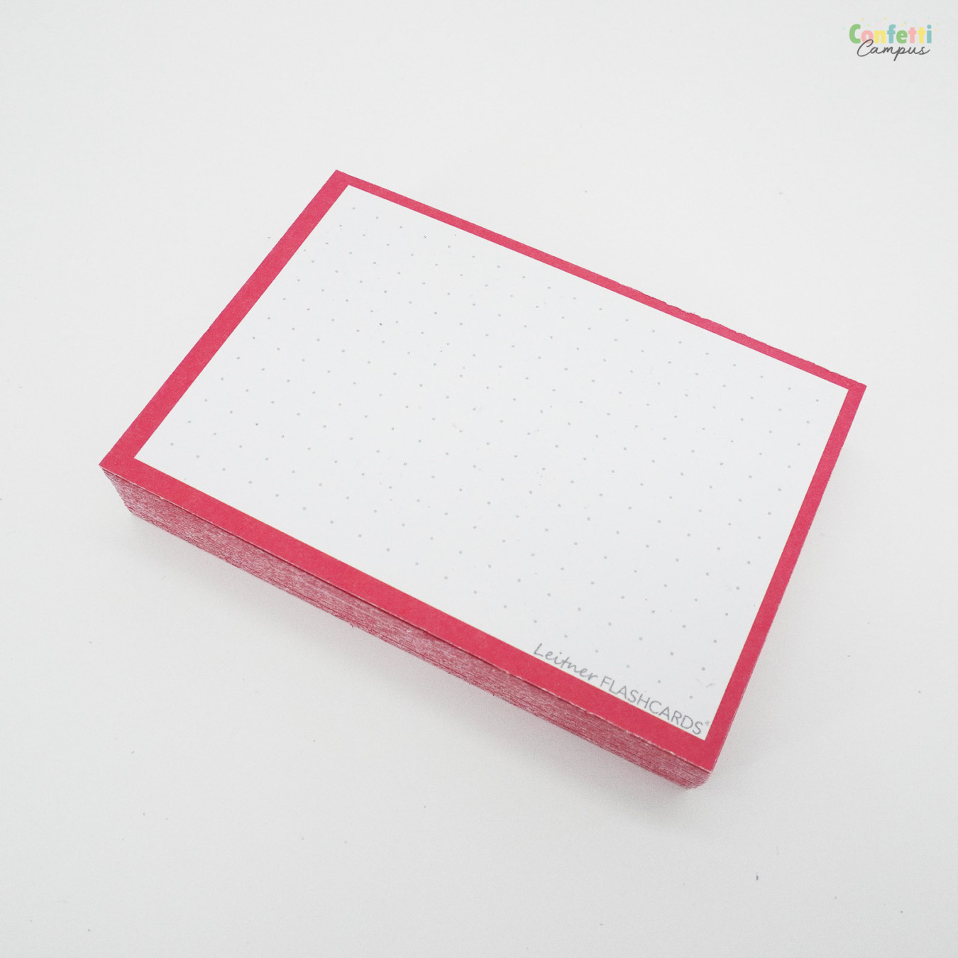 Leitner Flashcards A7 Dotted Rood
