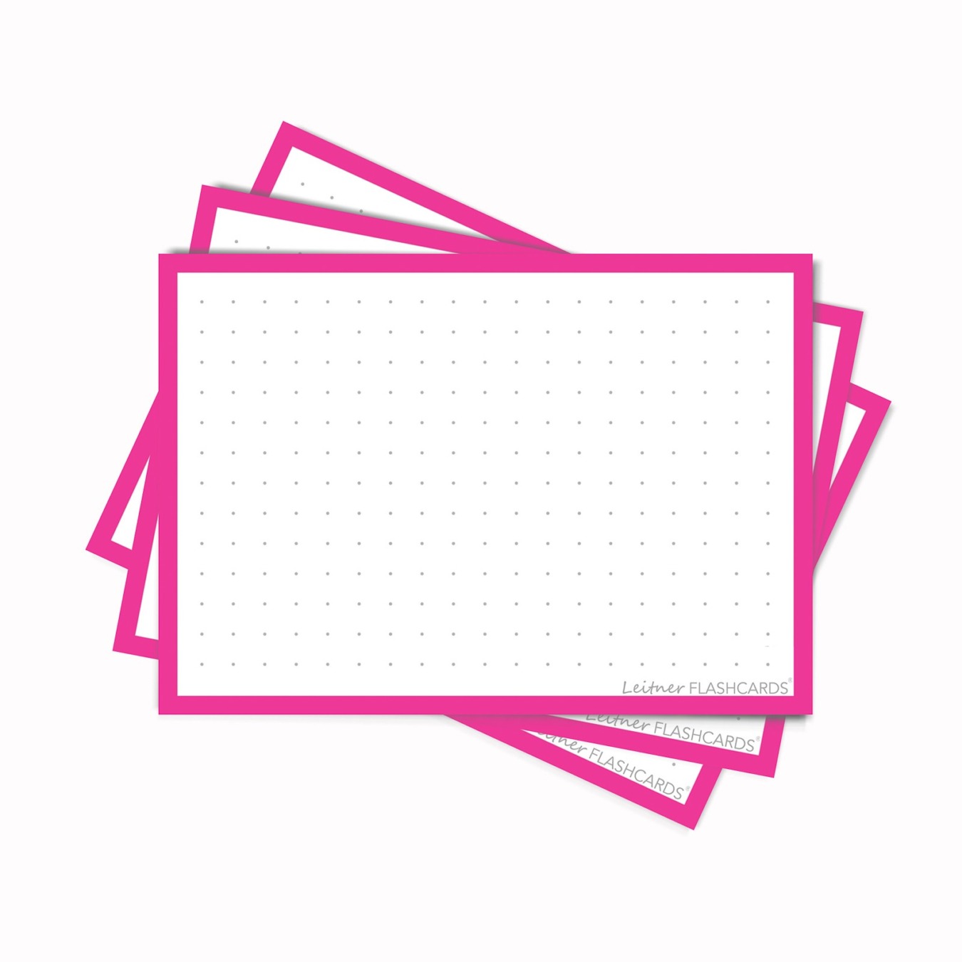 Leitner Flashcards A7 Dotted Roze