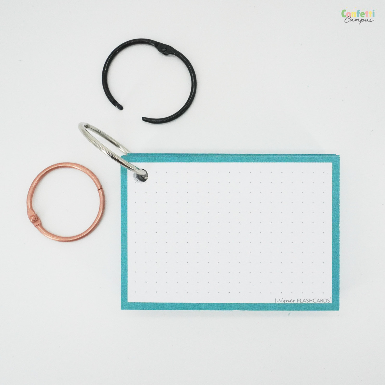 Leitner Flashcards A7 Dotted Turquoise-2