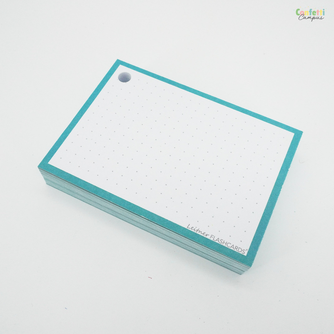 Leitner Flashcards A7 Dotted Turquoise-2
