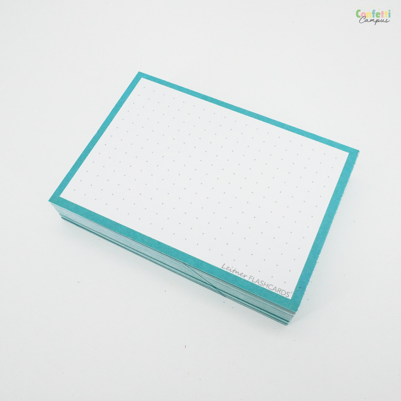 Leitner Flashcards A7 Dotted Turquoise-2