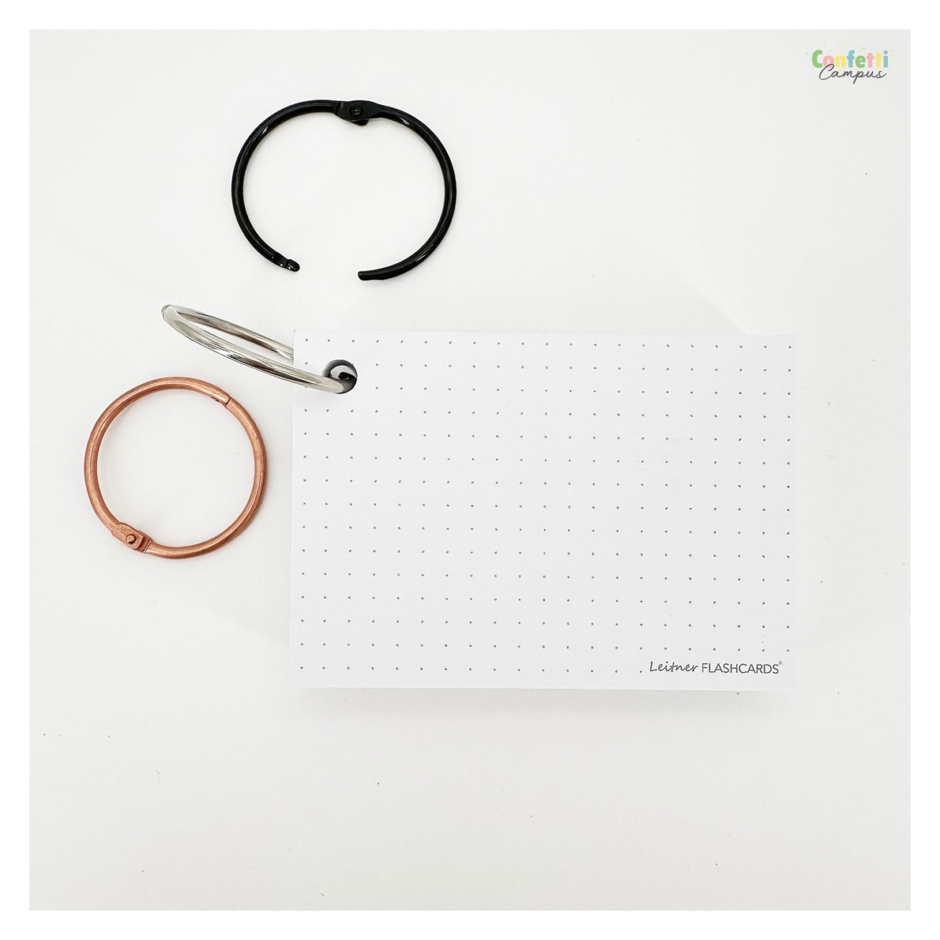 Leitner Flashcards A7 Dotted Wit