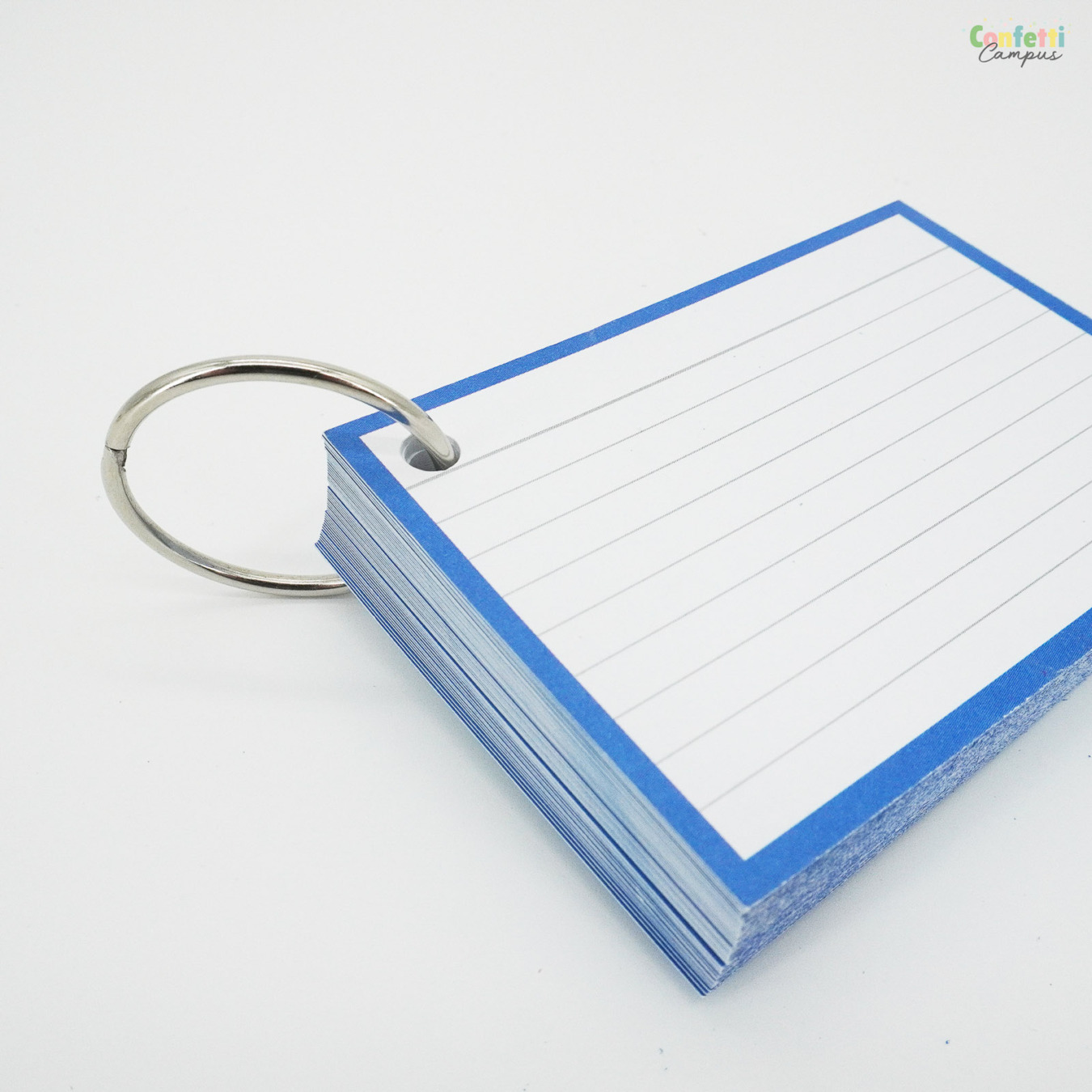 Leitner Flashcards A7 Gelinieerd Blauw