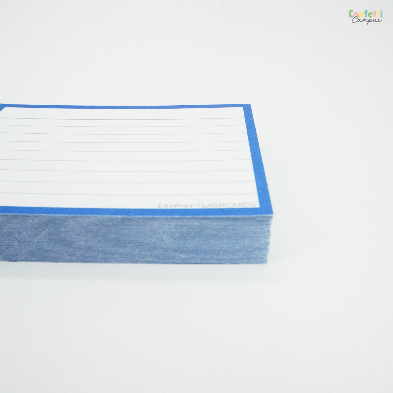 Leitner Flashcards A7 Gelinieerd Blauw