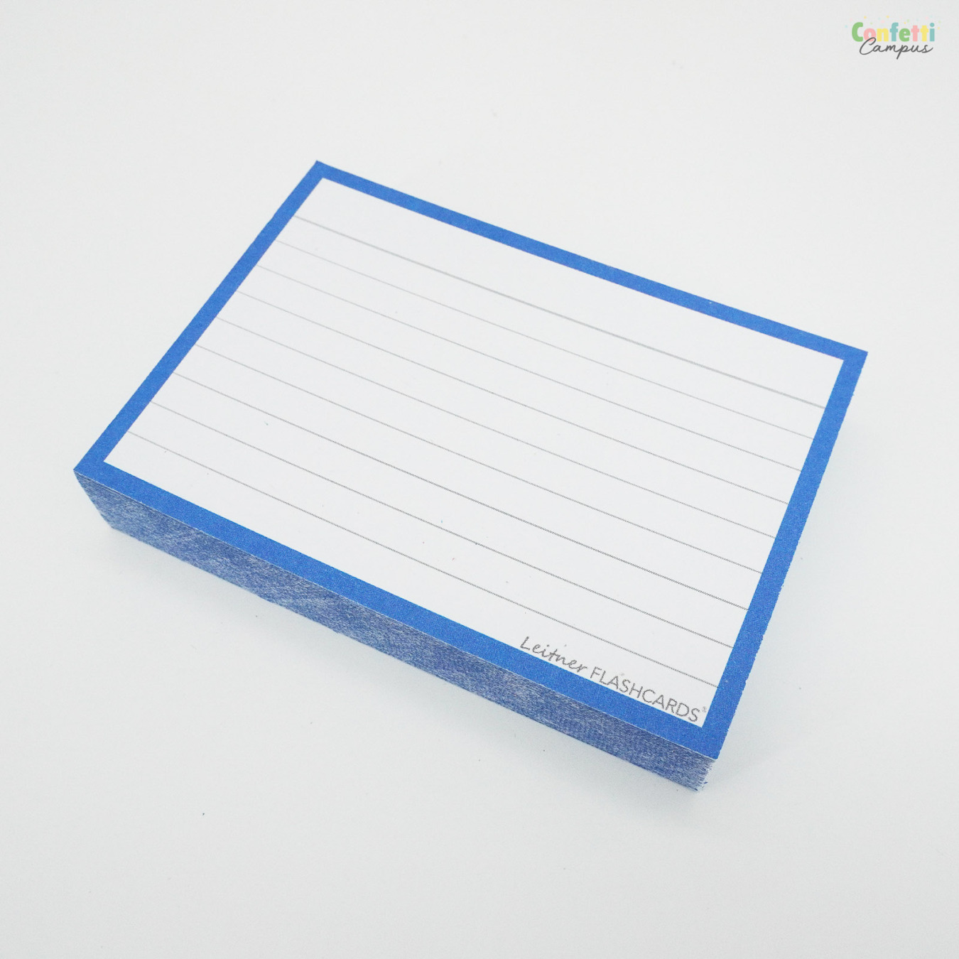 Leitner Flashcards A7 Gelinieerd Blauw