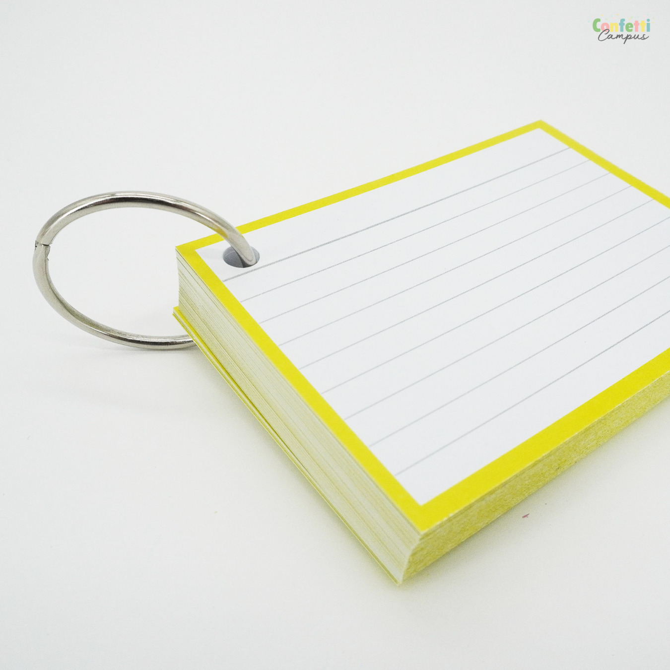 Leitner Flashcards A7 Gelinieerd Geel